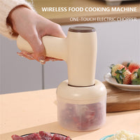 2 In 1 Electric Garlic Chopper USB Rechargeable Vegetable Chili Meat Ginger Masher Handheld Multipurpose Kitchen Gadgets