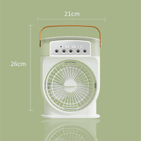 Portable USB Air Conditioner Cooling Fan With 5 Sprays 7 Color Light 600ML Water Tank Spray Mist Air Cooler Humidifiers