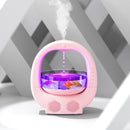 3 In 1 Anti-Gravity Humidifier Multifunctional Aromatherapy Machine Bluetooth Speaker Fish Tank Ambient Light