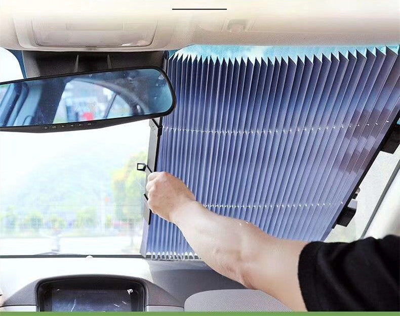 Retractable Windshield Sun Shade for Car Windshield Sunshades Blocks UV Rays Sun Visor Protector for Auto Keep Vehicle Cool