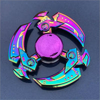 Rainbow Fidget Spinner Edc Hand Toy Metal Adhd Finger Tri Focus Brass New Kids