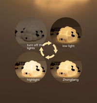 Cute Silicone Night Lights Sheep Cartoon Bedroom Lamp For Children's Room Decor Rechargeable Timing Dimming Sleep Night Light