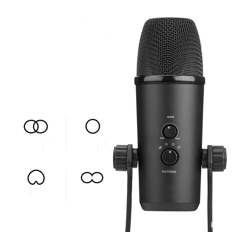 Condenser Microphone Eat Broadcast  Recording Built-in Sound Card