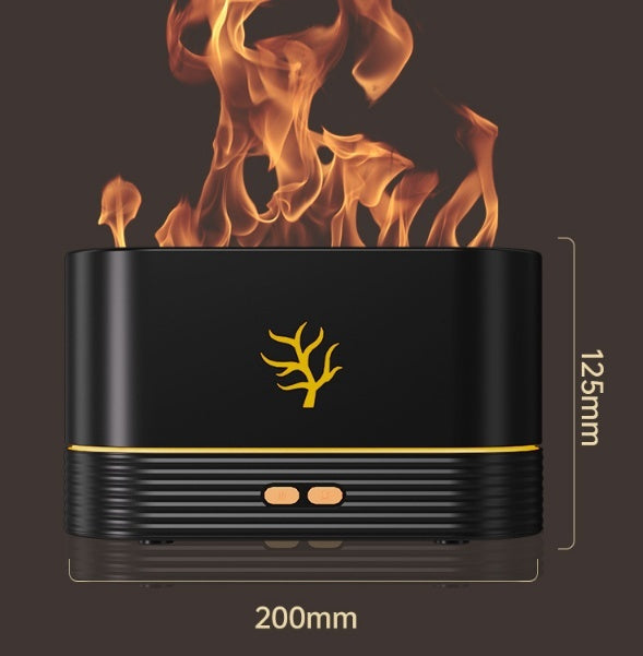 Flame Humidifier USB Smart Timing LED Electric Aroma Diffuser Simulation Fire Night Lamp Home Decor