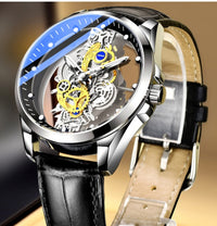Men Watch Skeleton Automatic Quartz Watch Gold Skeleton Vintage Man Watch Mens Watches Top Brand Luxury