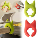 Multifunctional Spatula Holder Silicone Anti-overflow Spoon Holder Cooking Pot Anti-scalding Clip Kitchen Gadgets