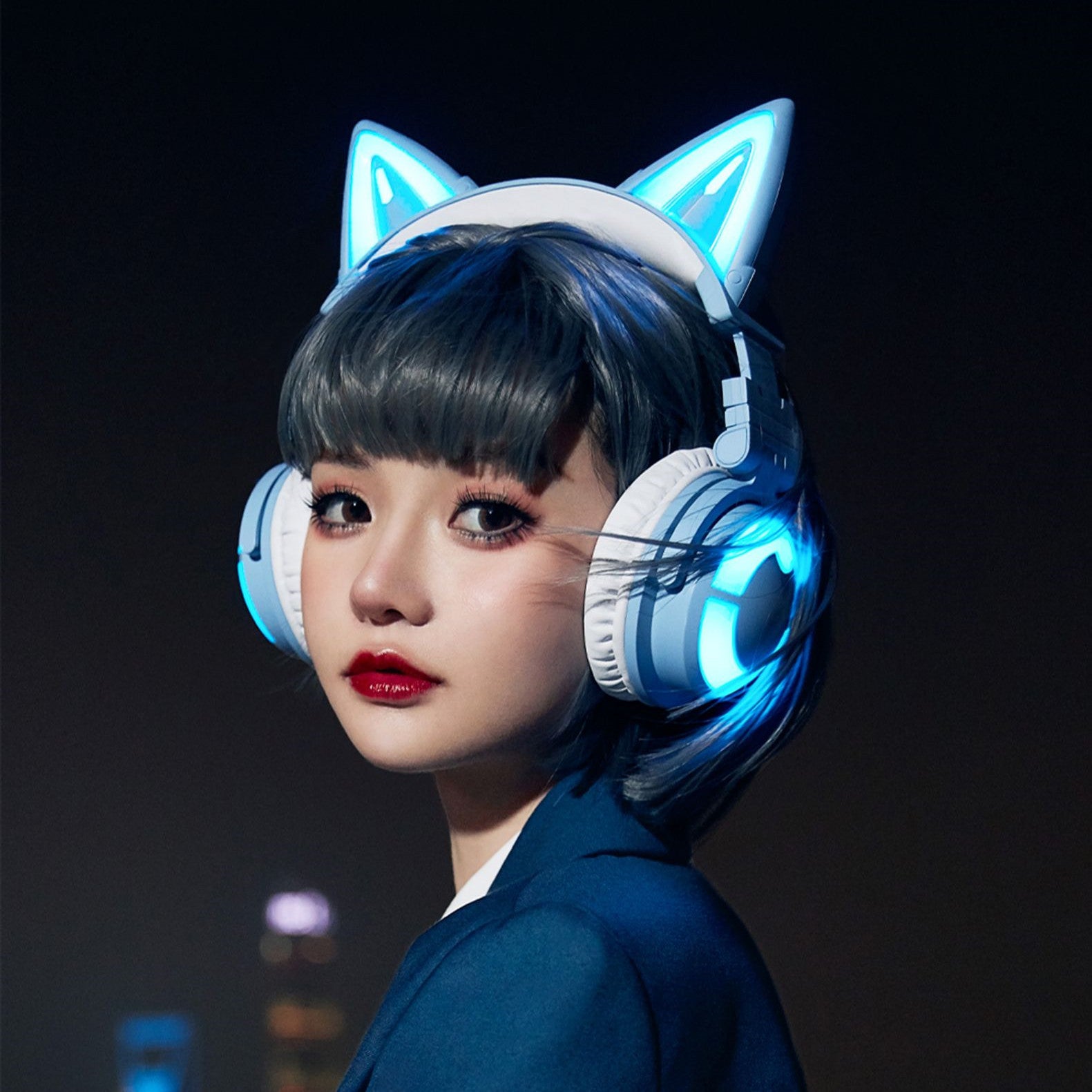 Cute Girl Game Gaming White Wireless Headset Gift