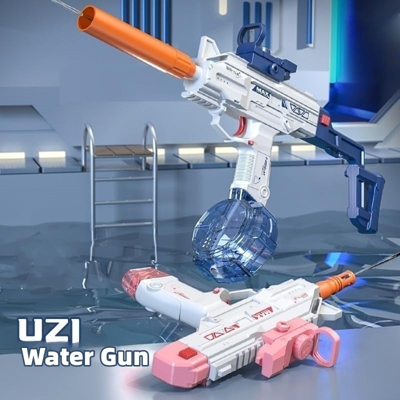 Children Automatic UZI Electric Backpack Water Submachine Gun Fights Summer Toy Water Guns Outdoor Beach Swimming Pool Toys