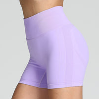 Seamless Yoga Shorts Women Solid Color High Waist Hip-lifting Fitness Pants Running Sweatpants
