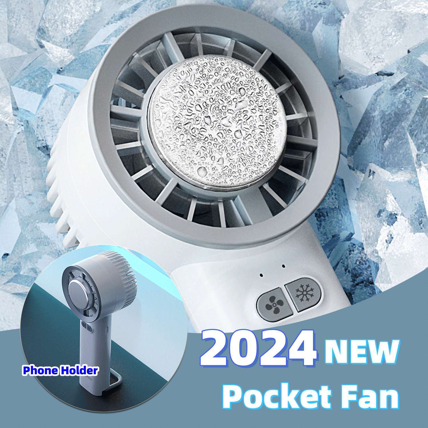 2024 Summer Gadget Handheld Turbo Jet Fan Mini Portable Ice Cold Fan Generation Brushless Motor Wind High Speed Duct Fans Violent Blower