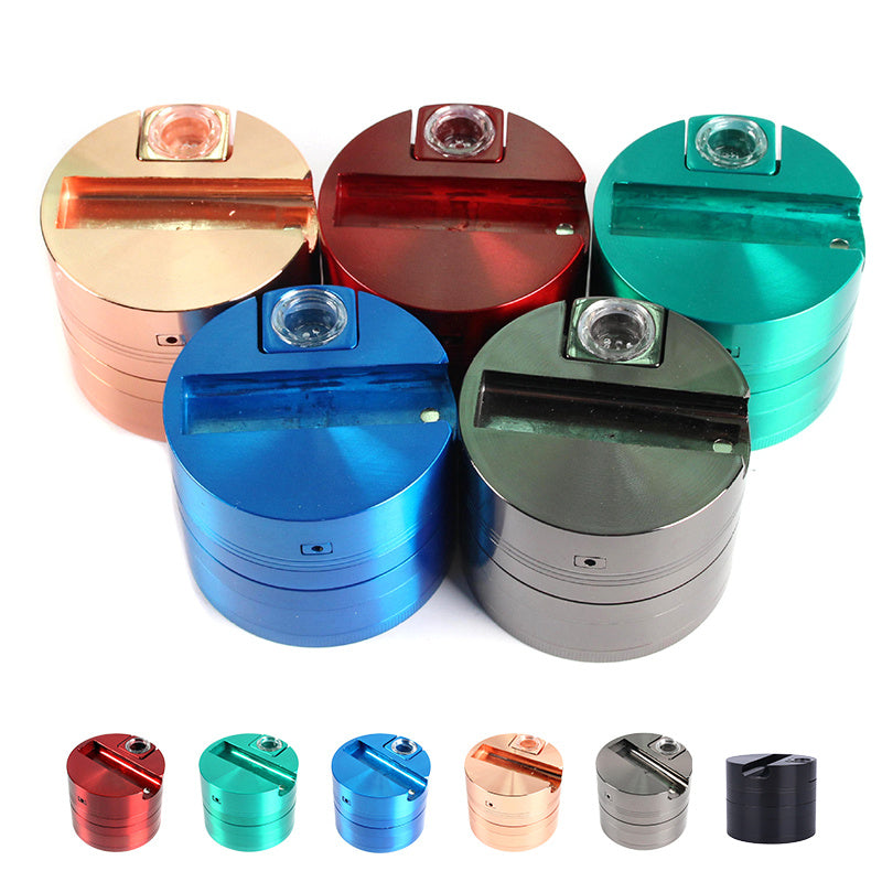 Five-layer 75mm Zinc Alloy Tobacco Grinder Herbs Grinders Mill Pepper Pot Spice Dry Herb Crusher Tool For Smoking