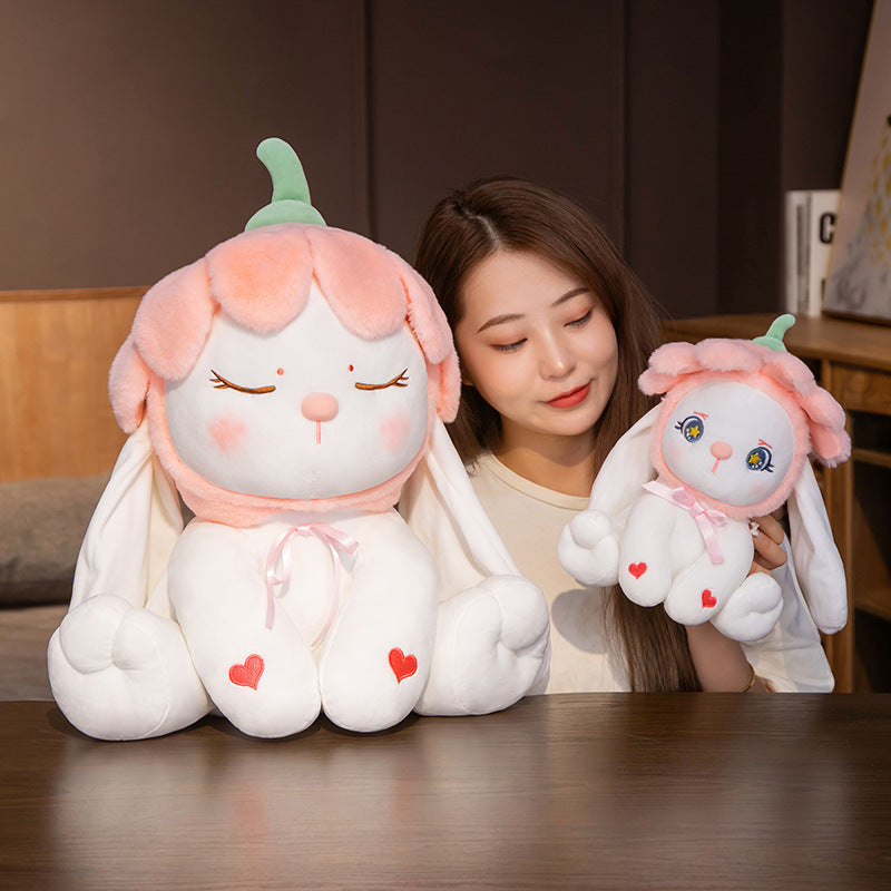 Petal Rabbit Plush Toy Cute Long Ears Comforter Rabbit Big Pillow Doll Girl