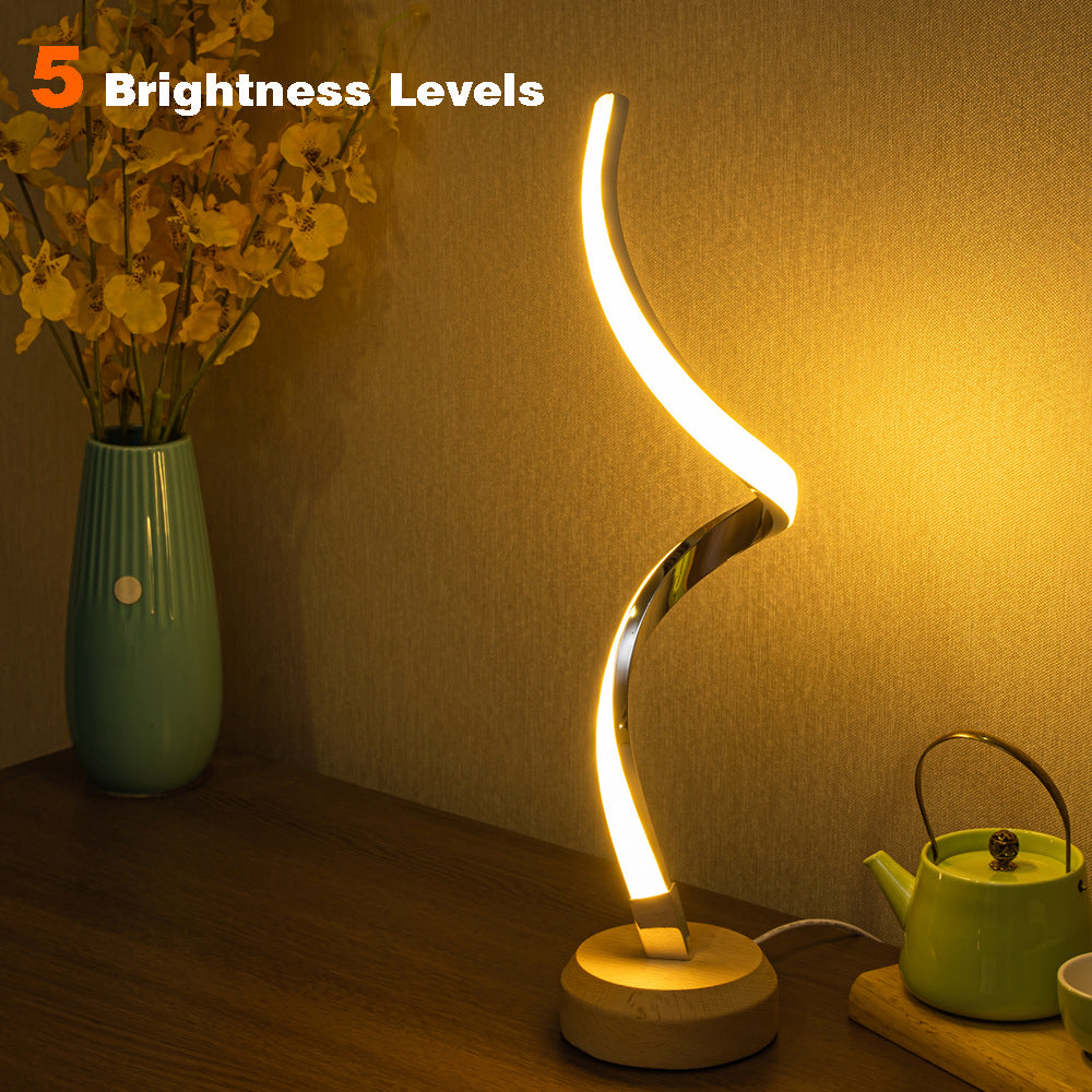 Smart Solid Wood Led Table Lamp