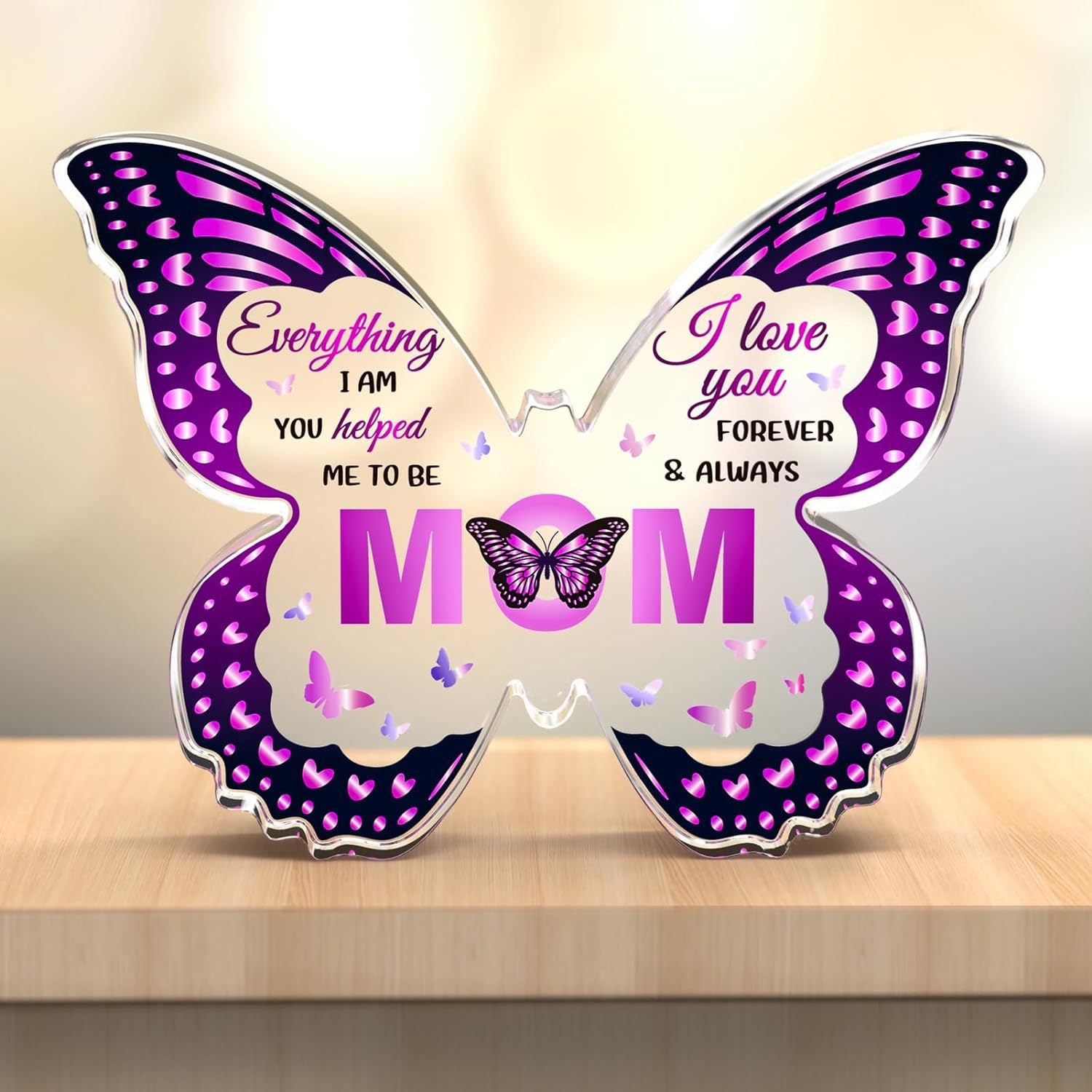 Mother's Day Gifts For Mom Grandma Nana DIY Unique Mom Birthday Gift Ideas Butterfly-Shaped Acrylic Keepsake Gifts For Mothers Day