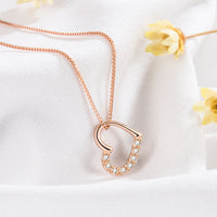 S925 Sterling Silver Love Heart Pendant Necklace For Women Fashion Jewelry Ladies Gold Color Clavicle Chain High Quality Jewelry Gifts