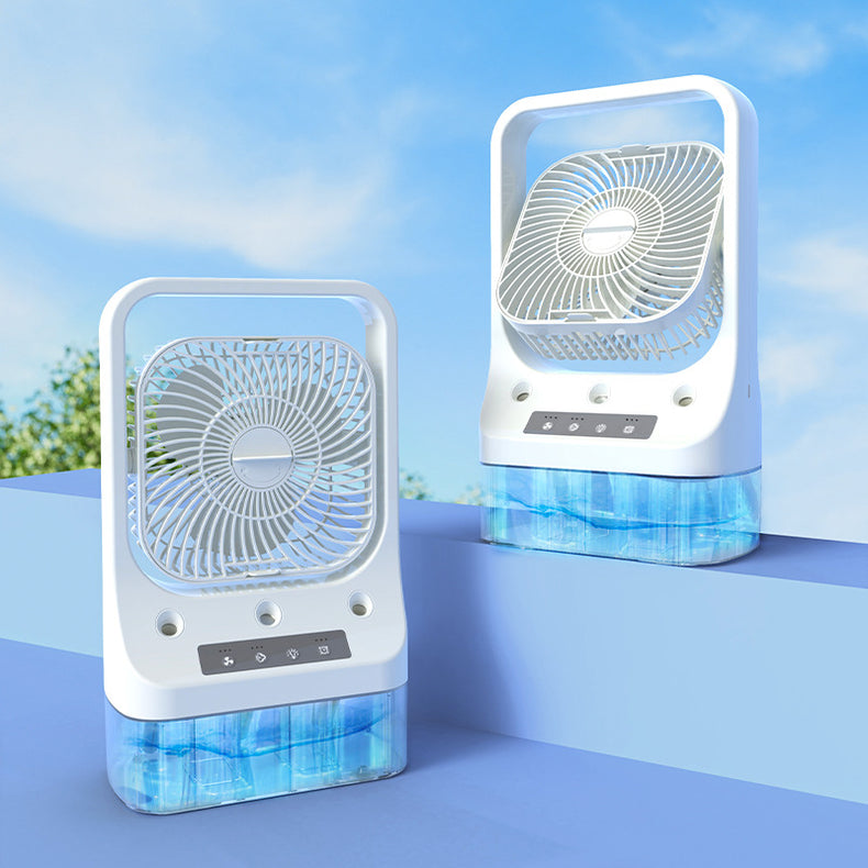 Household Cooling Fan Usb Rechargeable Head Adjustable Air Cooling Water Cooled Air Conditioning Tank Low Noise Air Cooler Fans