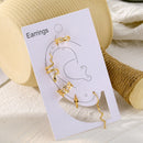 Punk Gold Plated Animal Snake Clip Earrings Ear Clip Without Piercing For Women Fake Piercing Ear Cuffs Trendy Jewelry