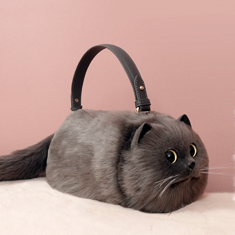 Women's Cute Handmade Cat Doll Bag