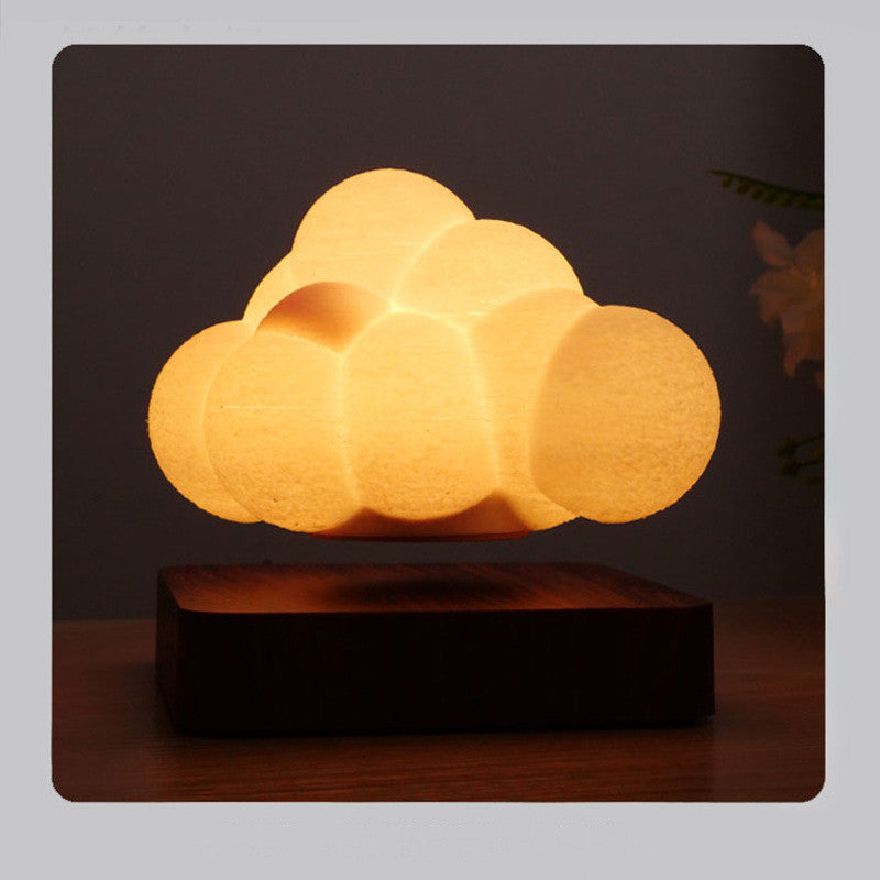 Novelty Night Light Magnetic Levitation Cloud Lamp Creativity Floating 3D Print Bulb Desk Decoration Birthday Gift
