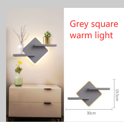 Grey square warm light