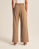 High Waist Straight Trousers With Pockets Wide Leg Casual Pants For Women
