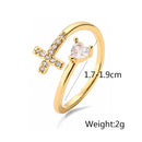 New Fashion Clear Shiny CZ Zircon Cross Evil Eye Rings For Women Girl Finger Accessories Party Jewelry Gift