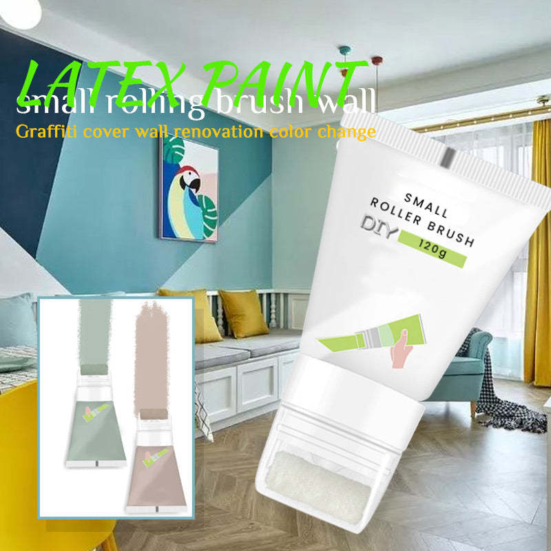 Rolling Brush Latex Paint Wall Paint Repair Wall Paste With Rollers Brush Set White Latex Paint Patching Wall Paste Graffiti Cover Wall Renovation Re