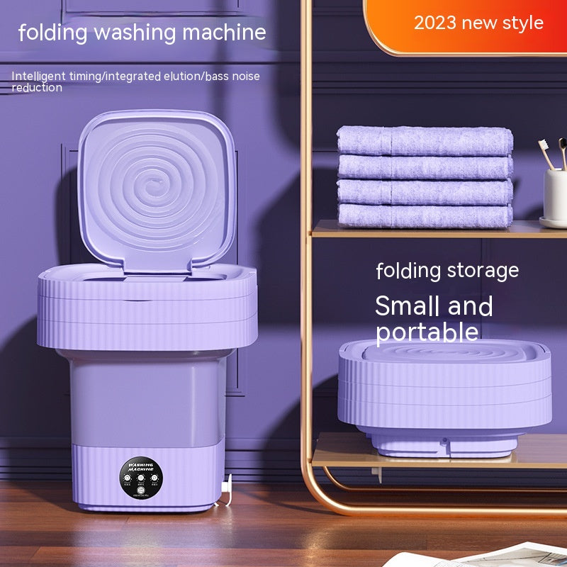 Plastic Folding Washing Machine Automatic Washing Underwear Panty Socks Baby Pet Clothes Dormitory Washing Integrated