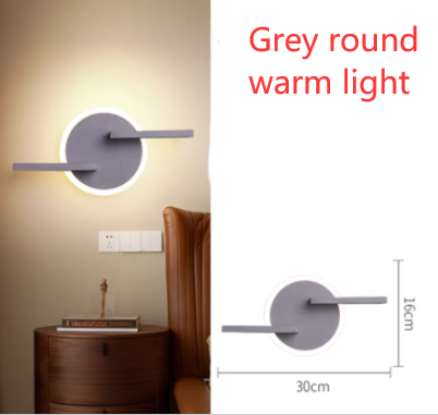 Grey round warm light