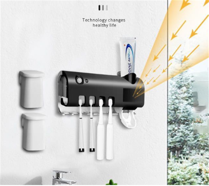 Bathroom Toothbrush Holder With Toothpaste Dispenser Electric Toothbrush Razor Storager USB Charge Multifunction Storage Rack