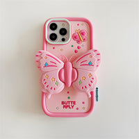 Butterfly Creative Folding Bracket Silicone Phone Case
