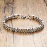 18K Gold Thick Hemp Flowers High-grade Exquisite And Versatile Personality Chain Titanium Steel Bracelet For Men Women Jewelry Gift