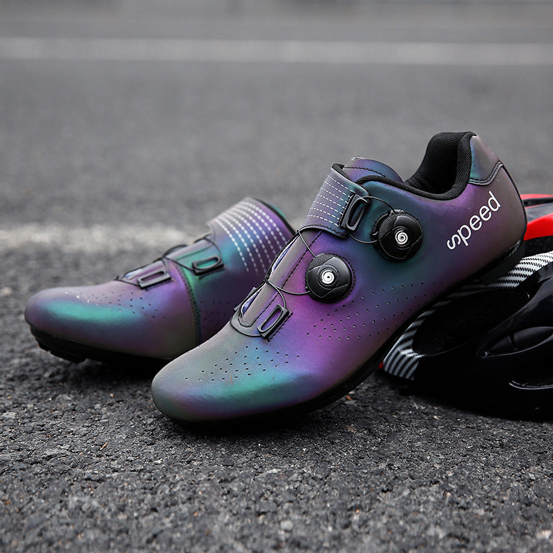 Professional Racing Road Bike Sneakers Colorful Light Breathable Self-locking Shoes