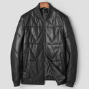 Men's Down Leather Coat Youth Leather Jacket