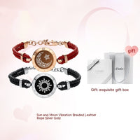 Couple Leather Rope Snake Bone Induction Interactive Bracelet