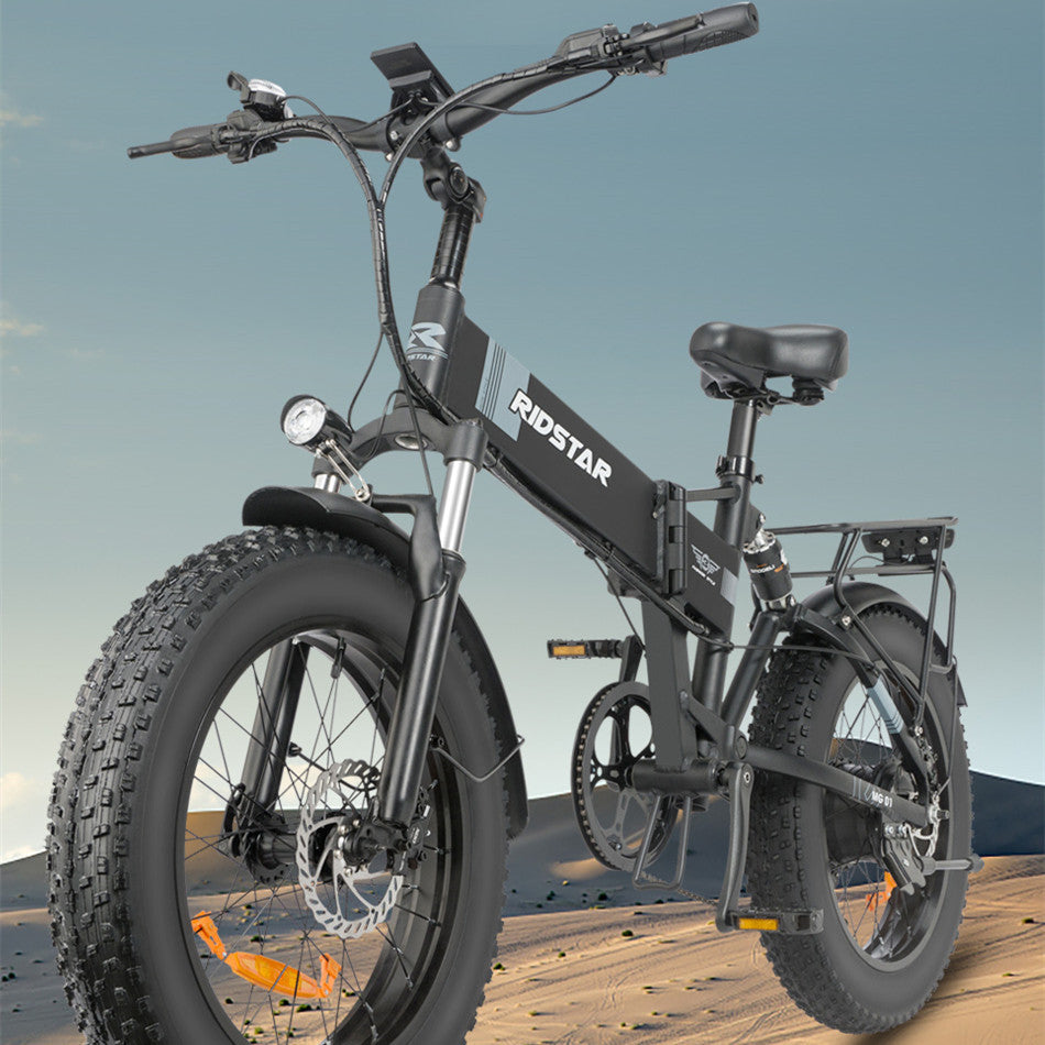 20 Inch Wide Folding Mountain Electric Bicycle With Fat Tire