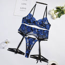 Kandy's Blue Embroidery Set classy lingerie